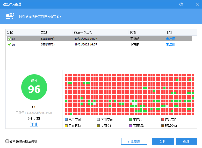 分析结果信息