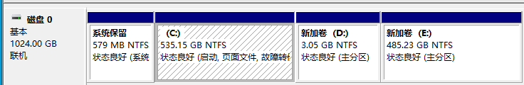 4个主分区
