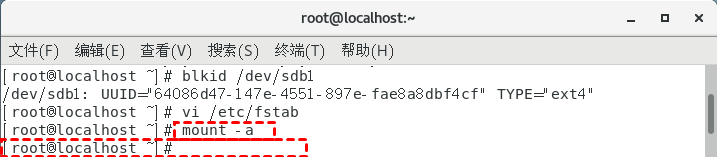 检查挂载信息是否正确