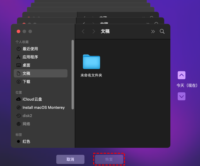恢复所选文件